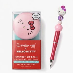 Hello Kitty Macaron Lip Balm Limited Edition NWT And Hello Kitty Pen Bundle